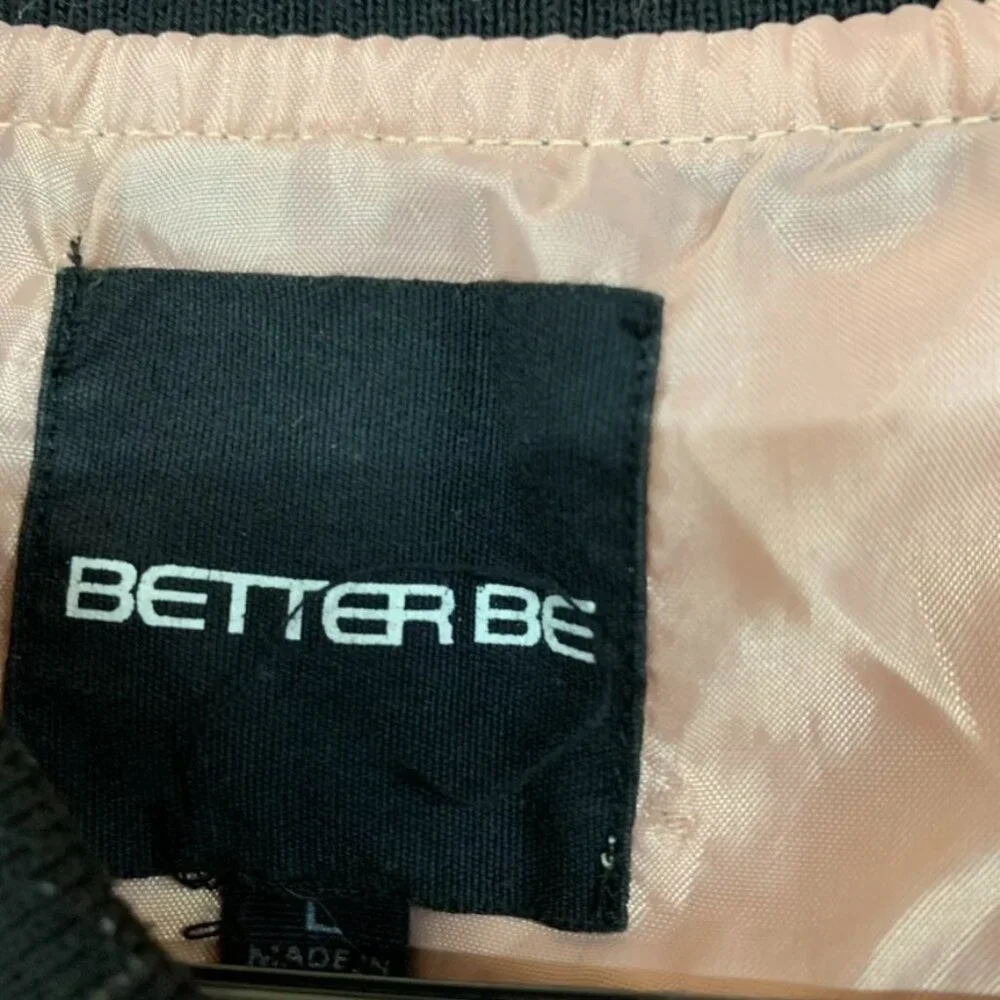 Better Be Womans Large Cropped Jacket Pink Full Zip Adjustable Sandy Grease